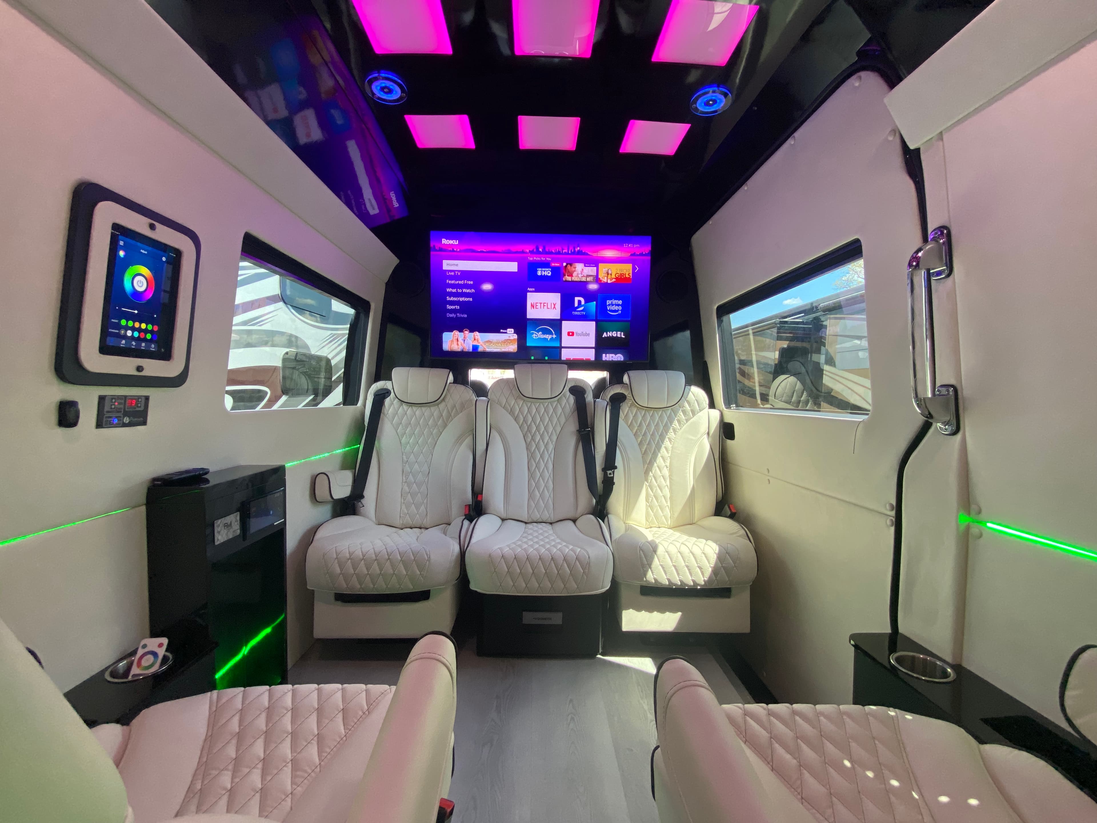Darth Jet Sprinter with PS5, Xbox, and custom luxury seating
